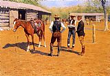 Frederic Remington Buying Polo Ponies in the West painting